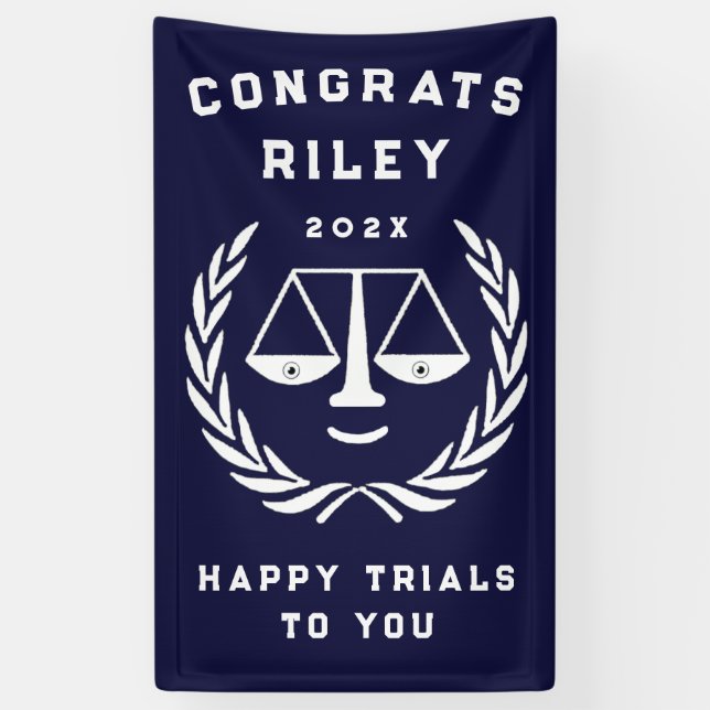 Lona Banner de graduación de la facultad de derecho (Vertical)