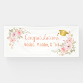 Lona Banner de graduación de nombre personalizado