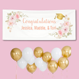Lona Banner de graduación de nombre personalizado