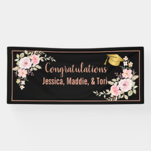 Lona Banner de graduación de nombre personalizado