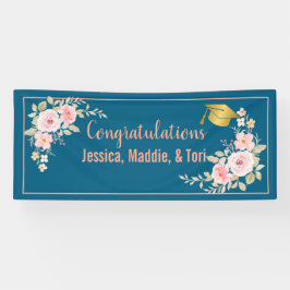 Lona Banner de graduación de nombre personalizado verde