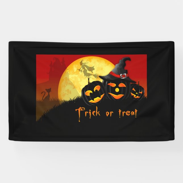 Lona Banner de Halloween de 3' x 5' (Horizontal)