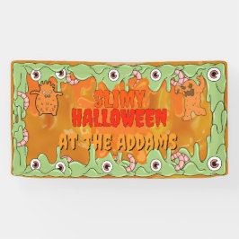 Lona Banner de Halloween Slimy