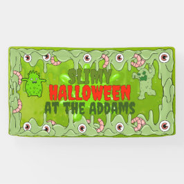 Lona Banner de Halloween Slimy