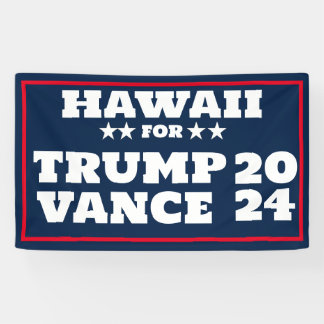 Lona Banner de Hawaii para Trump Vance 2024