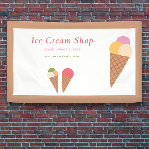 Lona Banner de helado