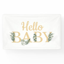 Banner de Hello Baby Eucalyptus
