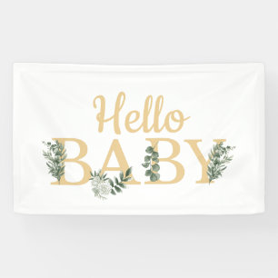 Lona Banner de Hello Baby Eucalyptus