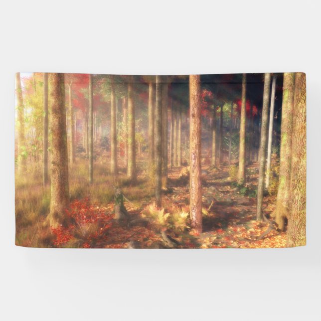 Lona Banner de hojas de oro (Horizontal)