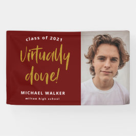 Lona banner de invitación de graduación hecho virtualme