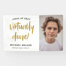 Lona banner de invitación de graduación hecho virtualme