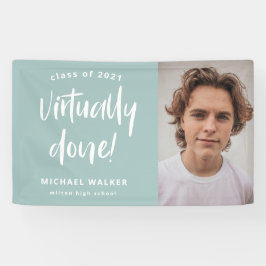 Lona banner de invitación de graduación hecho virtualme