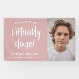 Lona banner de invitación de graduación hecho virtualme