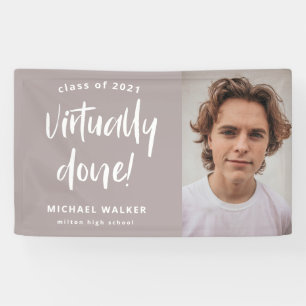 Lona banner de invitación de graduación hecho virtualme