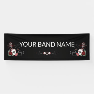 Lona Banner de la banda personalizado Merch Rockabilly 