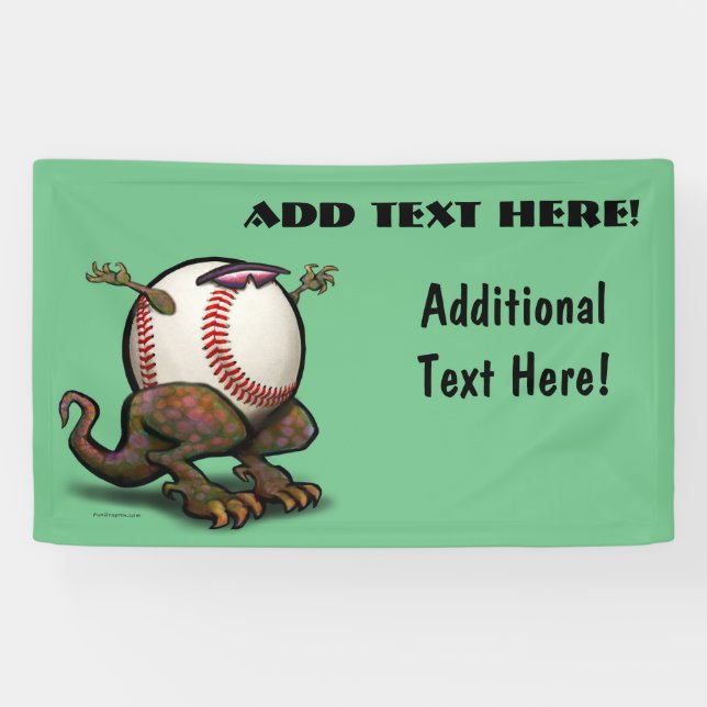 Lona Banner de la bestia de béisbol (Horizontal)
