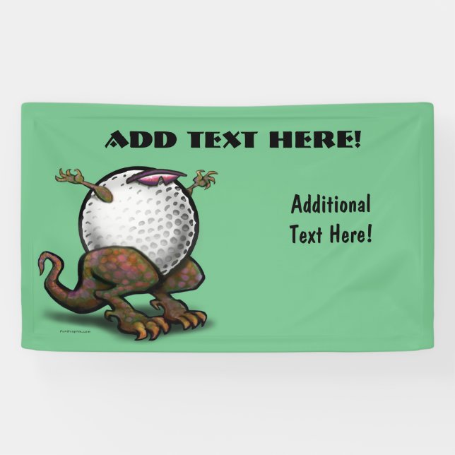 Lona Banner de la bestia de golf (Horizontal)