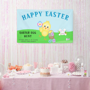 Lona Banner de la caza de huevos de Pascua