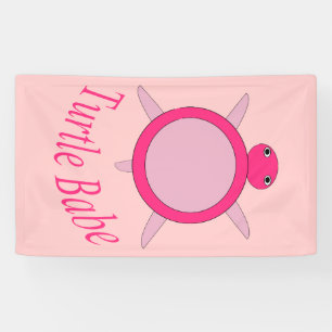 Lona Banner de la cerveza de tortuga rosa