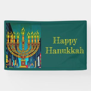 Lona Banner de la ciudad de Menorah