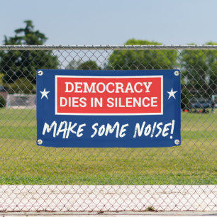 Lona Banner De La Democracia Muere En Silencio