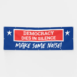 Lona Banner De La Democracia Muere En Silencio