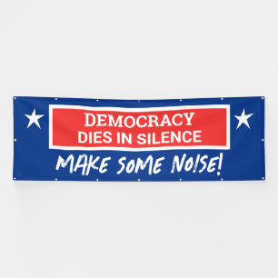 Lona Banner De La Democracia Muere En Silencio