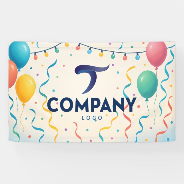 Lona Banner de la empresa Personalizado de globos fervi (Horizontal)