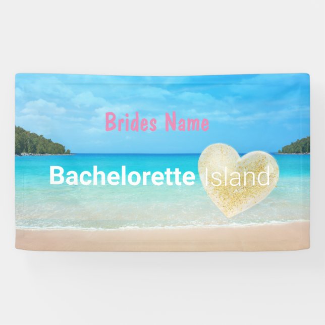 Lona Banner de la Fiesta de Bachelorette de Love Island (Horizontal)