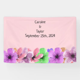 Lona Banner de la fiesta de boda floral