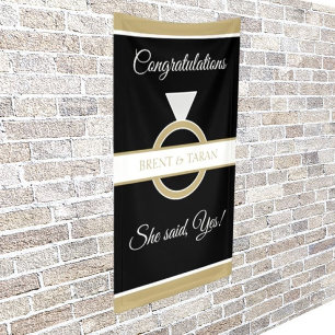 Lona Banner de la fiesta de compromiso perfecto