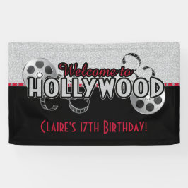 Lona Banner de la fiesta de cumpleaños de Hollywood