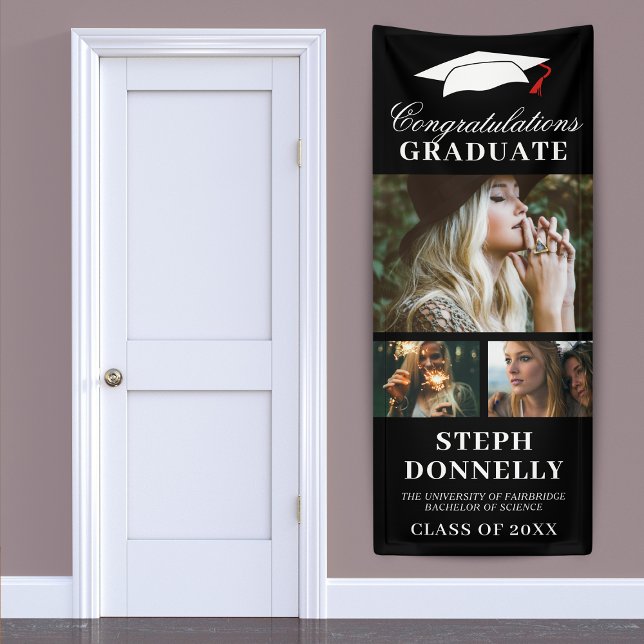 Lona Banner de la fiesta de graduación de imagen Black  (Subido por el creador)
