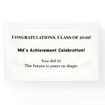 Banner de la fiesta de graduación de nombre person