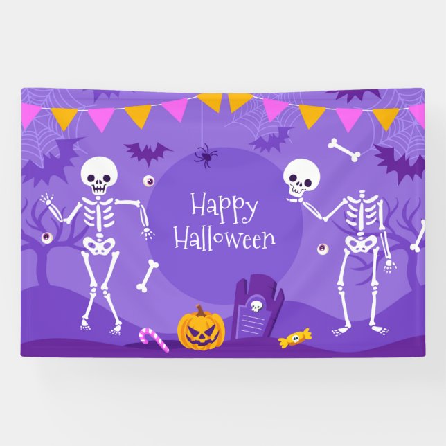 Lona Banner de la fiesta de Halloween (Horizontal)