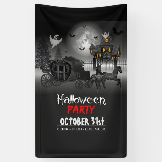 Lona Banner de la fiesta de Halloween (Vertical)