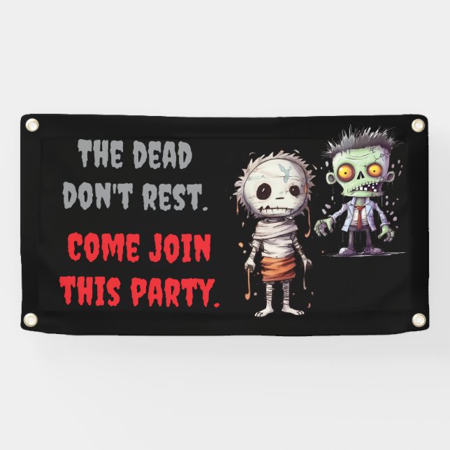 Lona Banner de la fiesta de moda de Guay en Halloween (Horizontal)
