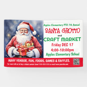 Lona Banner de la iglesia de Santa Grotto & Craft