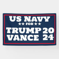 Banner de la NAVY de EE. UU. para Trump Vance 2024