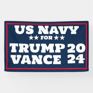 Lona Banner de la NAVY de EE. UU. para Trump Vance 2024