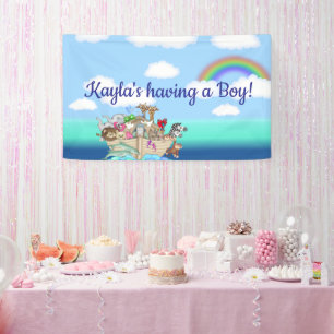 Lona Banner de la pared de Baby Shower para el Arca de