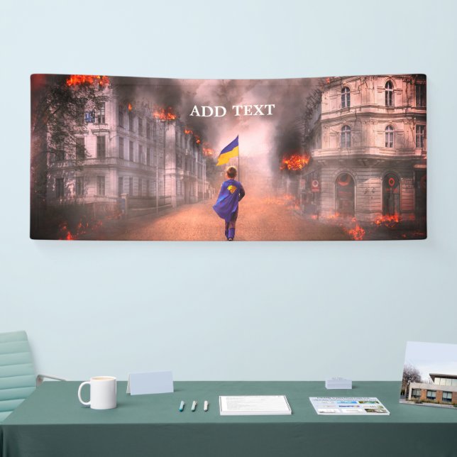 Lona Banner de la paz en el mundo de Ucrania (Feria)