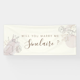 Lona Banner de la propuesta de arte de la línea floral