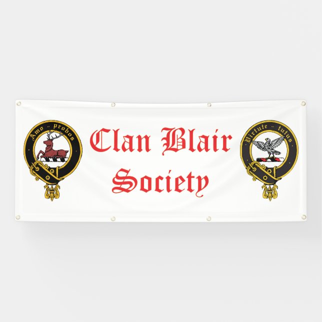 Lona Banner de la Sociedad Clan Blair (Horizontal)