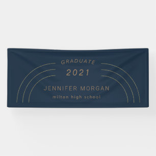 Lona Banner de la tarjeta de nombre de la graduación de
