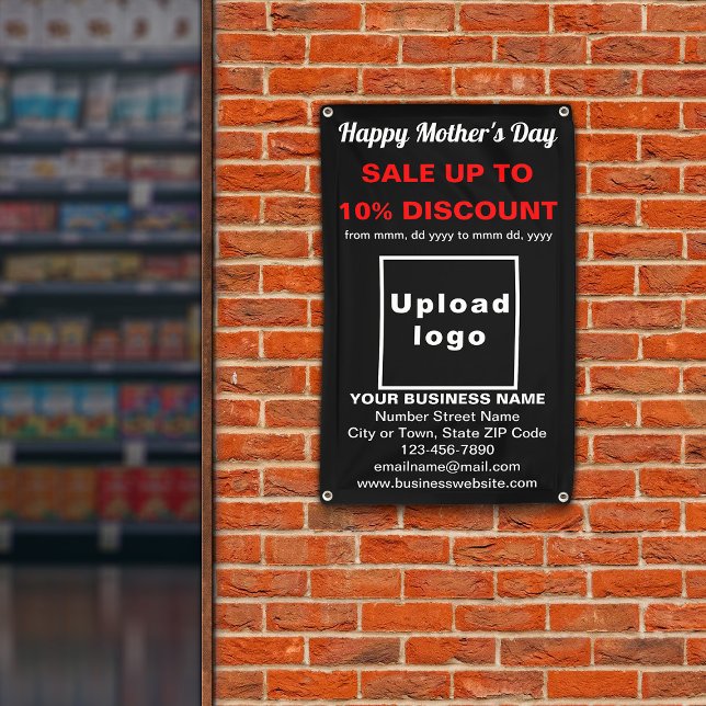 Lona Banner de la venta del día de la madre - negro de  (Subido por el creador)