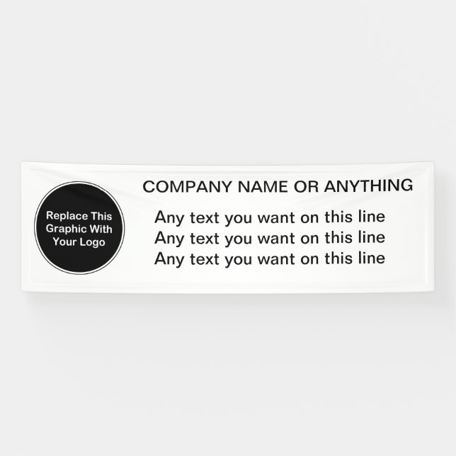 Lona Banner de logotipo comercial (Horizontal)