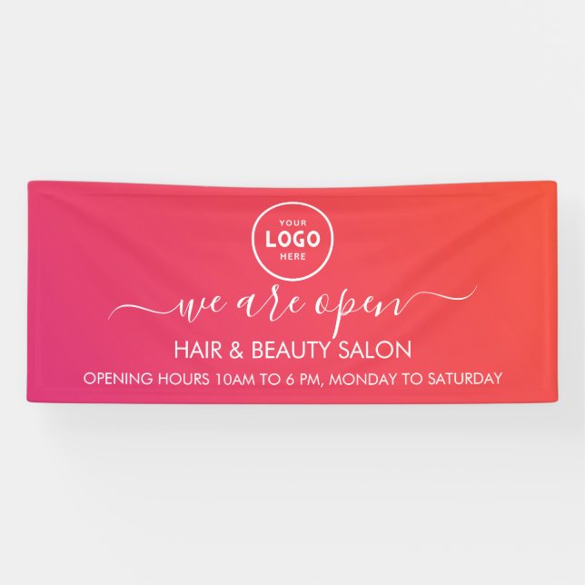 Lona Banner de logotipo profesional moderno de 6' (Horizontal)