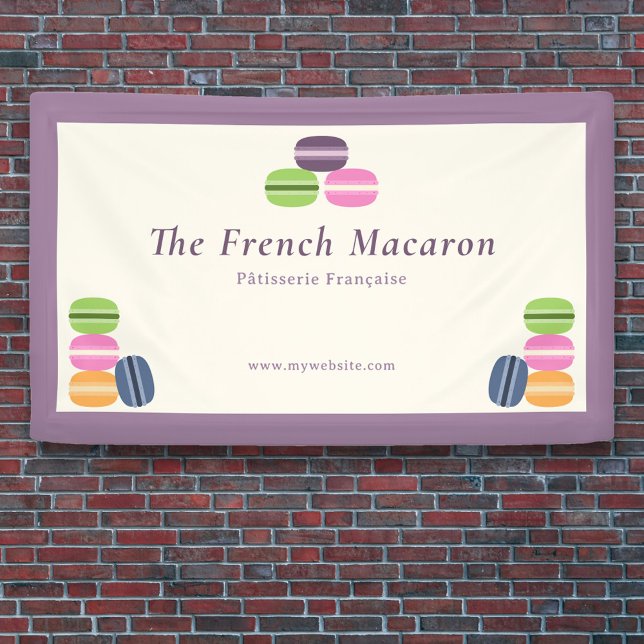 Lona Banner de los Macarons franceses (French Macarons Banner )