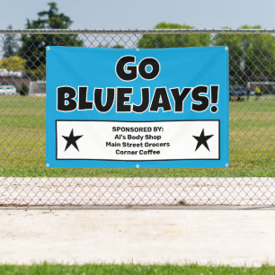 Lona Banner de los patrocinadores del equipo azul perso